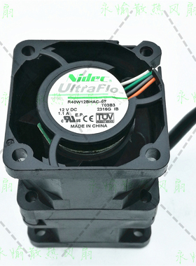 原装NIDEC R40W12BHAC-07 12V 1.1A 4CM 服务器 暴力连体散热风扇
