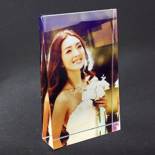 水晶照片摆件定制结婚婚纱相框