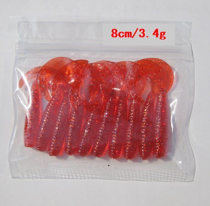 新款卷尾软虫软饵鱼铅头仿真路亚