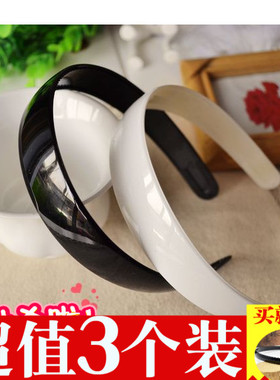热卖净版光面带齿白色塑料发箍