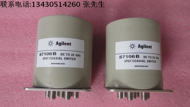 87106B Agilent DC-20GHz SP6T 24V SMA 4口 180W 单刀六掷射频微波同轴开关  质量包好，包能用  可提供详细测试图 请放心购买  87106B 多端口同轴开关，直流至 20 GHz，SP6T