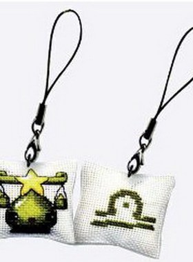 钥匙扣手机链双面绣十字绣挂件十二星座之天秤座