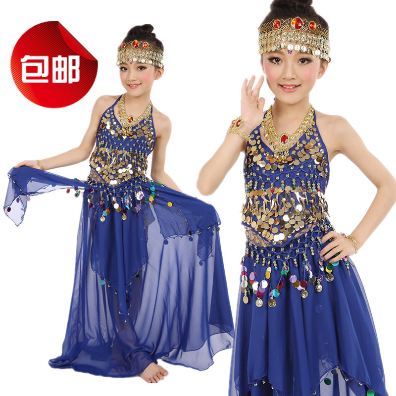 包邮儿童肚皮舞 少儿印度舞服装演出服六一舞蹈表演服裙子新款