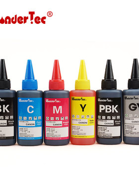 wondertec适用佳能mg7780墨水 佳能ts8080墨水9080 5080打印机墨水MG6370 MG6470墨盒填充墨水MG6400连供墨水