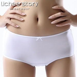 2条内裤女孩子内裤纯棉抗菌女士黑白色冰丝大码舒适中腰包臀内裤