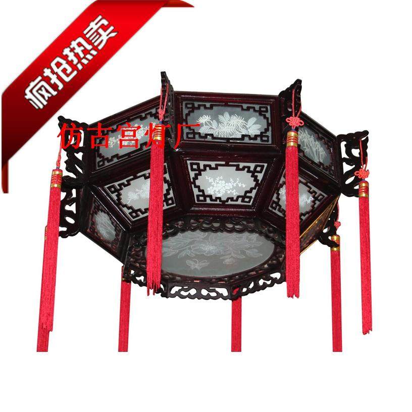 中式宫灯中式灯具古典宫灯手绘仿古宫灯木制宫灯客厅80厘米吸顶灯