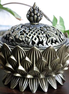 香堂合金佛具用品家居摆件莲花