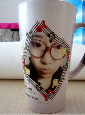 DIY个性定制热转印大锥形变色杯170Z 马克杯 创意礼品大批量定制