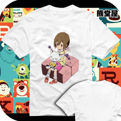数码宝贝数码暴龙digimon八神嘉儿迪路兽衣服T恤短袖动漫周边
