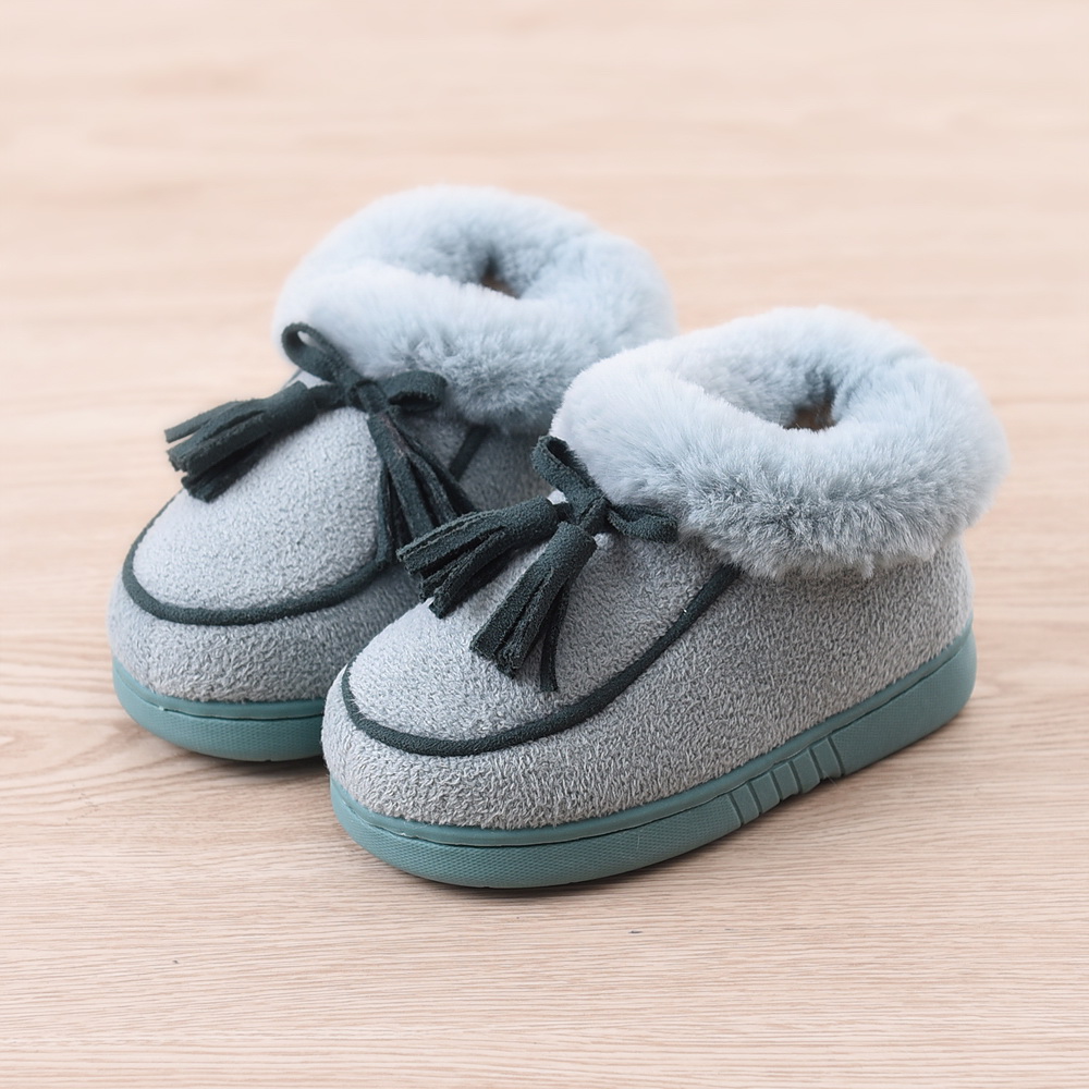 Chaussons enfants en suède CHEERFUL MARIO pour hiver - semelle tendon - Ref 986378 Image 1