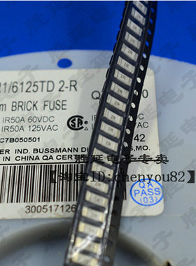 原装正品陶瓷保险丝TR1/6125TD 2-R  6125 2A/125V