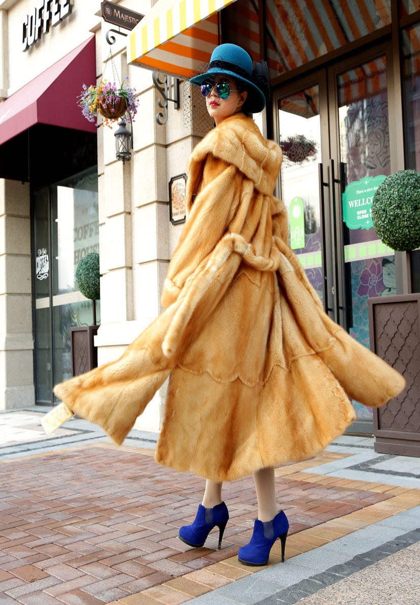 Double Twelve gold Hat The whole skin overcoat leather and fur Mink Female models Whole mink Super long Fur Imported coatin the Women's clothing/Boutique , Fur  category - from Buy2taobao.com to provide professional Taobao agent buy service