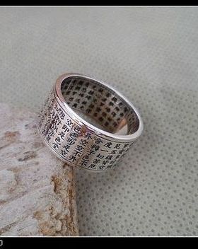 泰银925纯银曼谷正品心经指环