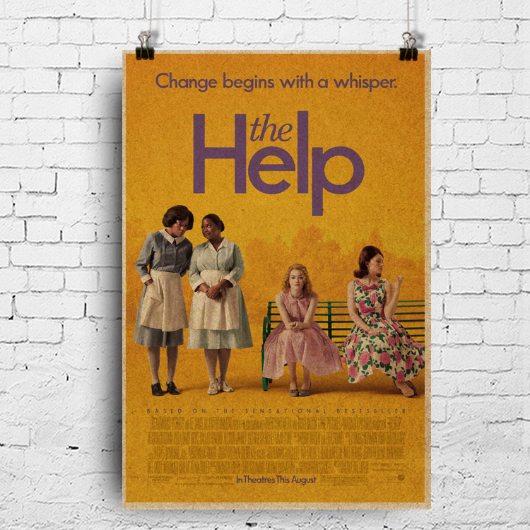 艾玛私通电影海报帮助help相助emma stone塔特泰勒牛皮纸复古定制