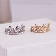 Good Korean female ladies rhinestone ring jewelry cute little Crown rings Korea Korean version of the ring ring