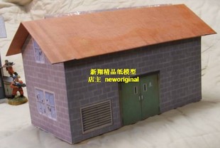 破旧房子居民楼仓库城市巷战建筑废墟 汽车场景 车模场景模型