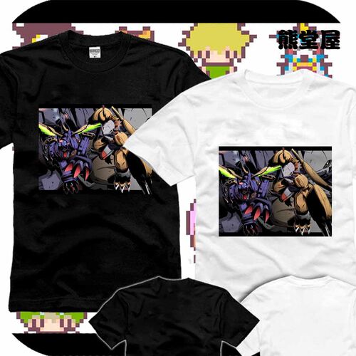 数码宝贝数码暴龙digimon钢铁加鲁鲁兽战斗暴龙兽衣服T恤短袖
