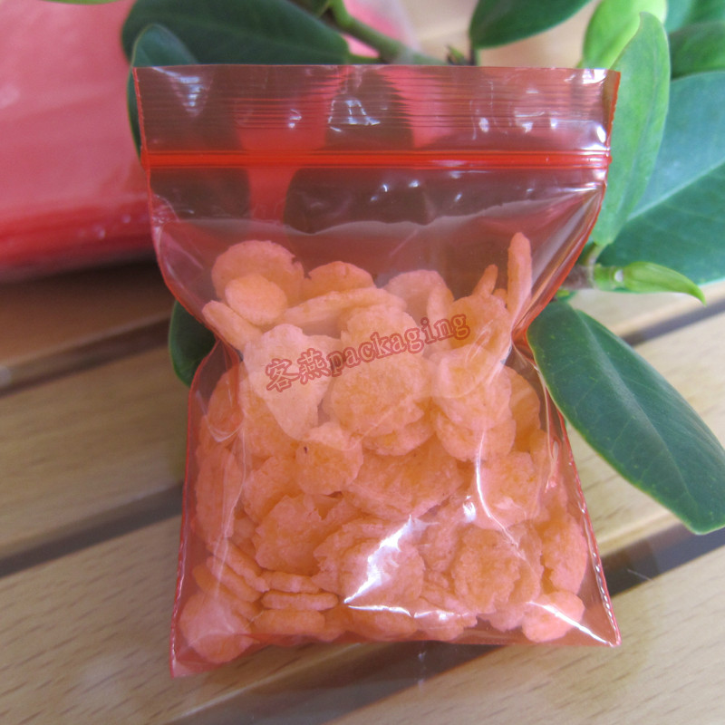 PE2号6*8*9丝 加厚红色自封袋小号彩色拉骨袋 精品袋 收藏袋100个