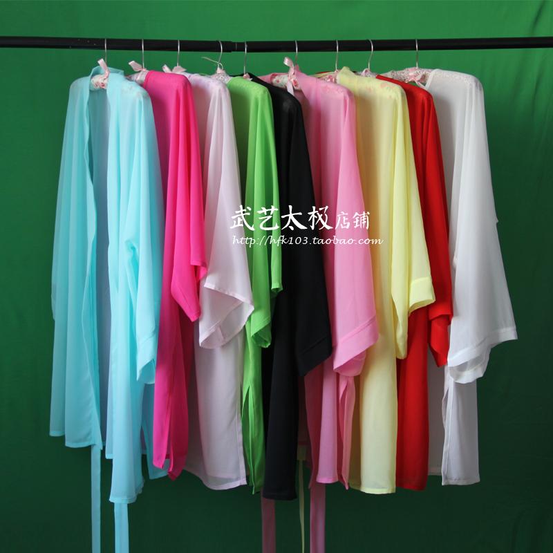 拳心拳意太极服练功服披纱披肩披风垂顺飘逸薄纱男女款团体定制
