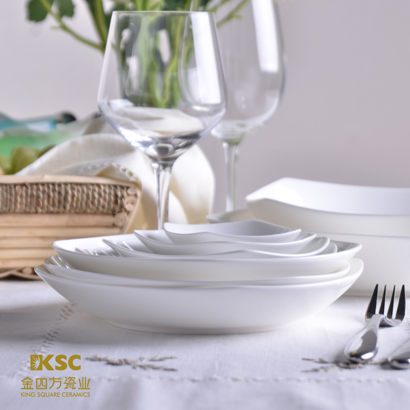 唐山骨瓷9寸纯白汤盘