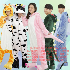 送爪子卡通动物连体睡衣 onesie Kigurumi Pajamas男女情侣家居服