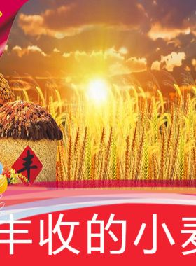 【丰收的小麦】秋天收货大丰收农家粮仓高清舞台LED背景视频素材