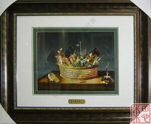 田心朱朱 手工苏绣成品客厅画精细刺绣满绣玻璃杯器皿静物收藏