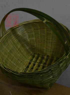 纯手工竹编 竹篮子 菜篮 竹提兜 购物篮 没有盖子的  比较粗糙