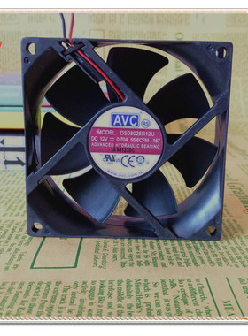 AVC/奇宏 8025 DC 12V 0.70A  DS08025R12U 超大风量散热风扇