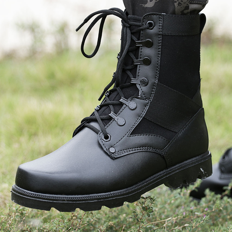 Bottes militaires pour homme en cuir - porter - Ref 1396815 Image 1