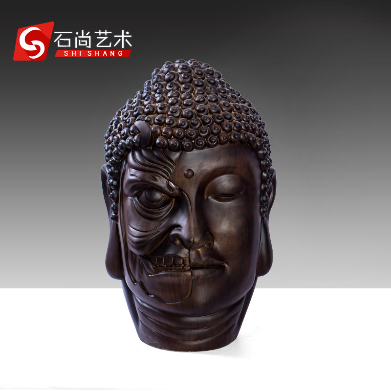 树脂玻璃钢善恶一念之间魔由心生心念一瞬间佛头摆件摆设