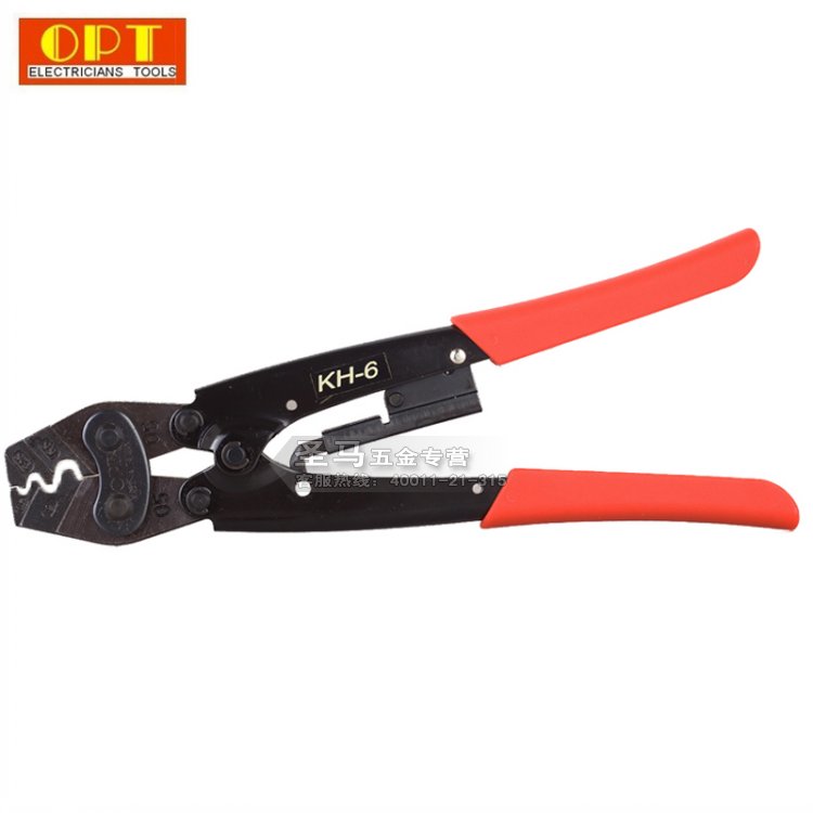 【台湾OPT】 KH-6 棘轮式裸端子 压接钳 压线钳 (0.5-6mm2)
