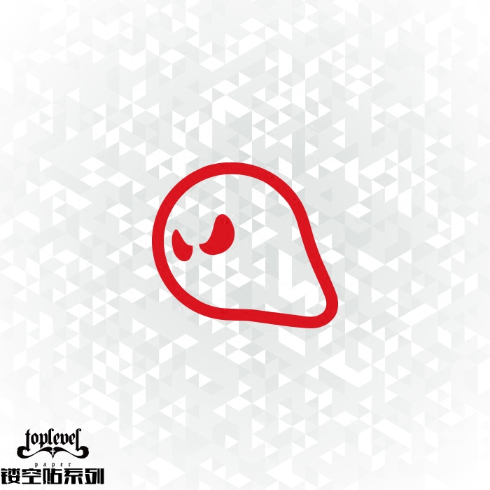 tlp镂空车贴 小鬼魂ghost可爱搞笑卡通贴纸 灵魂飘荡遮瑕防水贴