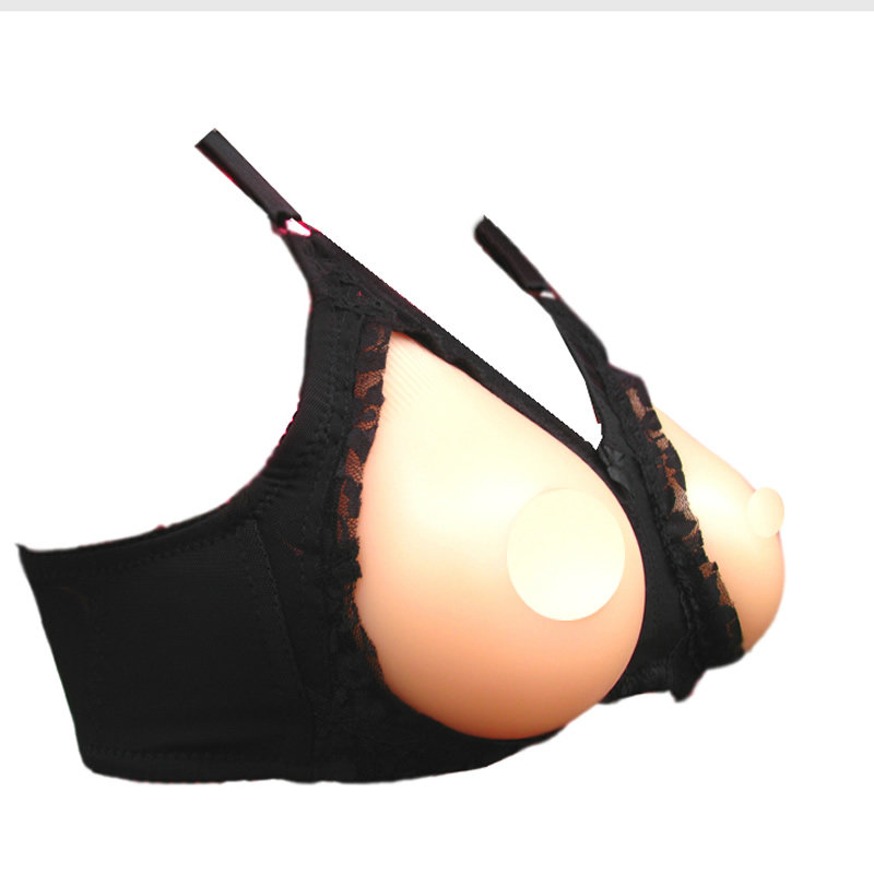 苾美 硅胶假乳房义乳肩带式连体CD义乳 假胸 500克一对B杯