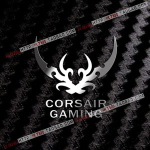 海盗船logo贼船CORSAIR标志GAMING电脑笔记本机箱diy个性金属标贴