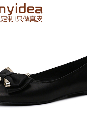 浅口定制平一脚真皮妈妈匠逸新款鞋平底女鞋女单蹬鞋跟舒适春夏