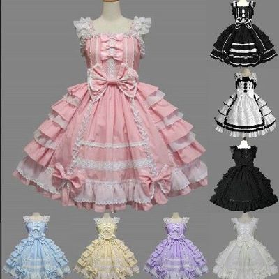 taobao agent Lolita Angel's Love Pink Chiffon Princess Skirt Palace -style Gothic Lolita Maid Daily