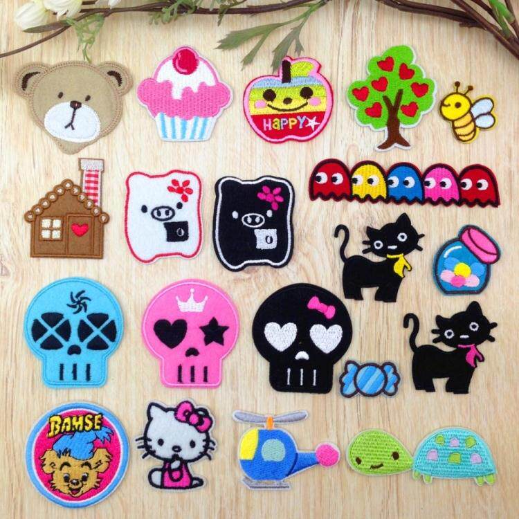 卡通儿童布贴补丁贴布 衣服牛仔外套装饰修补丁贴花背胶 刺绣贴布