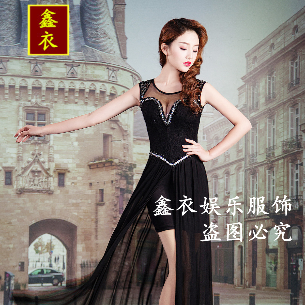 新款网纱婚礼ktv长款短款性感晚礼服公关模特佳丽小姐工作制裙