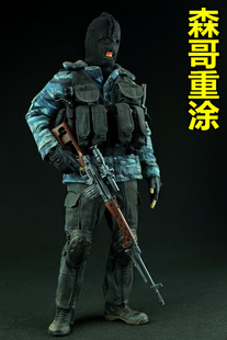 森哥重涂1:6 兵人俄罗斯全金属svd狙击武器（仅为10几厘米的模型