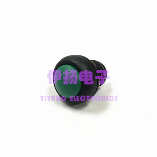 TOOWEI太玮防水自锁按钮开关 12MM安装孔 2脚 绿色按键 A4126