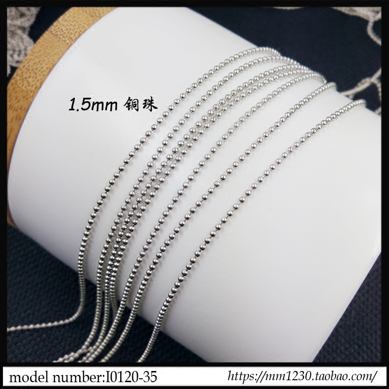 1.5MM 구리 구슬 1 행 3 행 합금 체인 뜨거운 판매 의류 액세서리 의류 칼라 EPAULETTE 수제 술 제품
