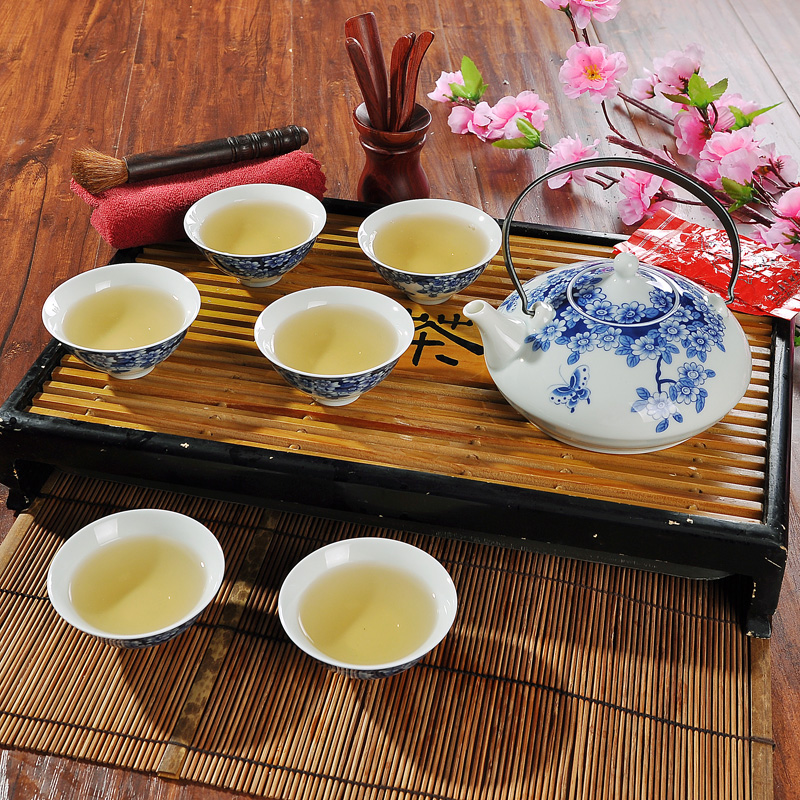 景德镇陶瓷骨瓷器茶具套装 7头大碗茶 青花瓷功夫茶具 包邮