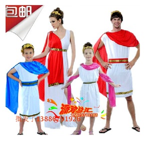 包邮万圣节雅典娜女王阿拉伯 恺撒大帝情侣罗马女神 王子服装
