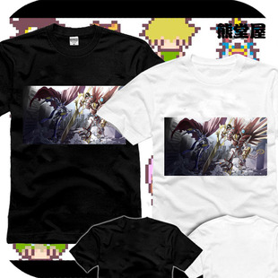 数码宝贝数码暴龙闪光暴龙兽幻影加奥加兽纯棉衣服T恤短袖
