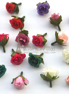DIY发夹婚庆撒花2cm仿真玫瑰