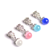 Hairy girl DIY accessories color pendants diamond cat's eye Opal single Shi Danzhu pendant fittings