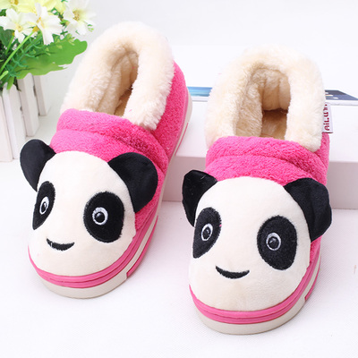 Chaussons enfants en suède pour hiver - semelle caoutchouc - Ref 1013833 Image 1