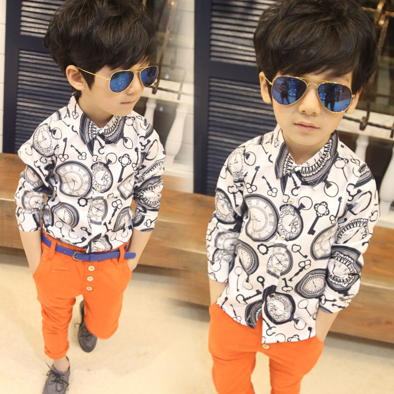 Chemise garcon à manche longue - Ref 2077543 Image 1