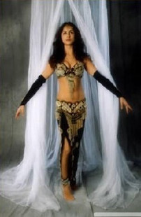 魅惑黑金肚皮舞套装 鸿舞衣 漂亮 订做 肚皮舞服装